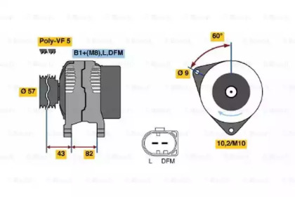 Генератор BOSCH 0 986 044 320