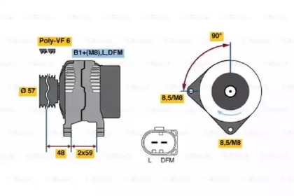 Генератор BOSCH 0 124 615 017