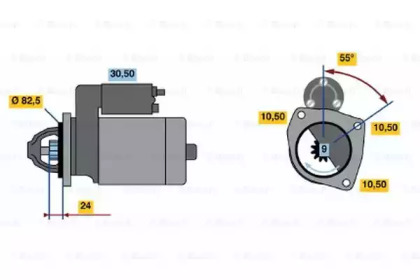 Стартер BOSCH 0 986 010 190