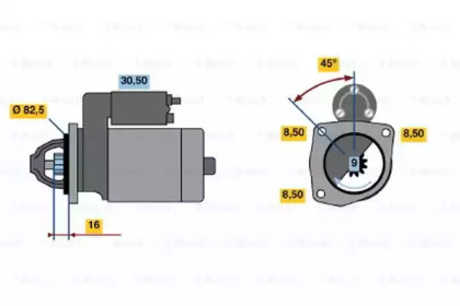 Стартер BOSCH 0 986 010 280