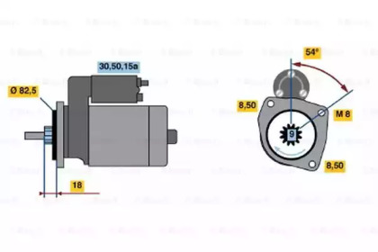 Стартер BOSCH 0 986 010 480