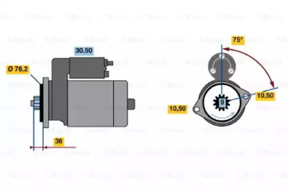 Стартер BOSCH 0 986 010 580