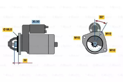 Стартер BOSCH 0 986 010 860