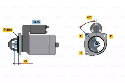 Стартер BOSCH 0 986 010 960