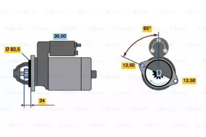 Стартер BOSCH 0 986 011 000