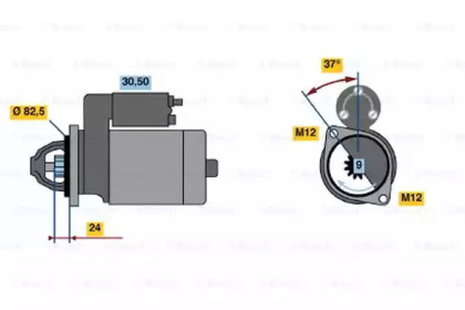 Стартер BOSCH 0 986 011 090