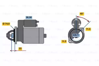 Стартер BOSCH 0 986 012 831