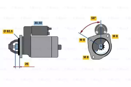 Стартер BOSCH 0 986 017 220