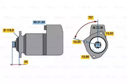 Стартер BOSCH 0 986 013 440