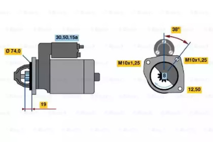 Стартер BOSCH 0 986 013 501