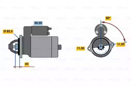 Стартер BOSCH 0 986 014 331