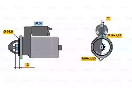 Стартер BOSCH 0 986 015 031