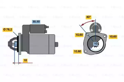 Стартер BOSCH 0 986 015 190