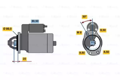 Стартер BOSCH 0 986 015 411