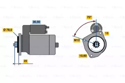 Стартер BOSCH 0 986 016 161