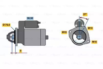 Стартер BOSCH 0 986 017 131