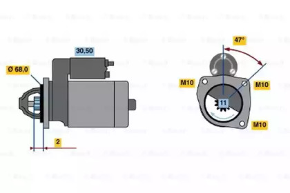 Стартер BOSCH 0 986 018 511