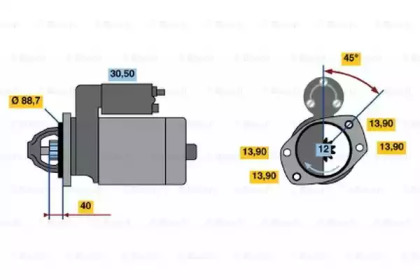 Стартер BOSCH 0 986 018 651