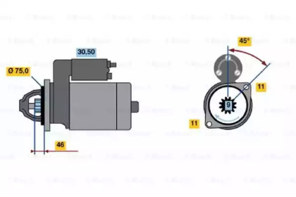 Стартер BOSCH 0 986 019 061