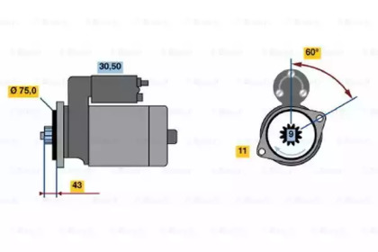 Стартер BOSCH 0 986 019 071