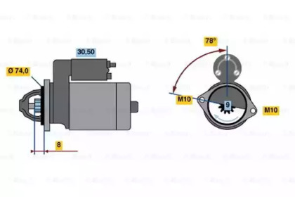 Стартер BOSCH 0 986 019 131