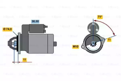 Стартер BOSCH 0 986 019 141