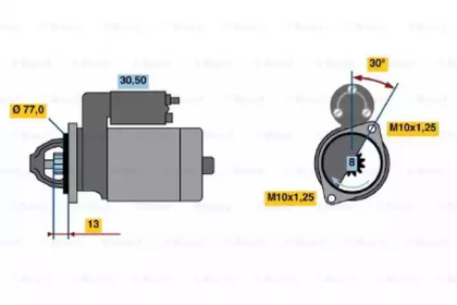 Стартер BOSCH 0 986 020 411