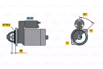 Стартер BOSCH 0 986 020 441