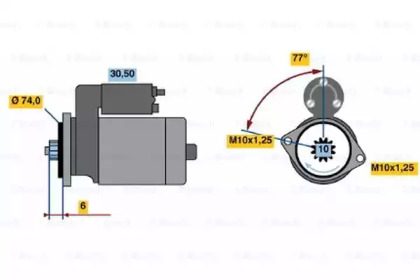 Стартер BOSCH 0 986 020 791