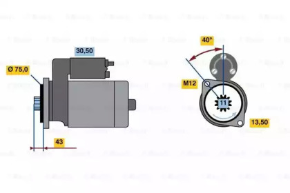 Стартер BOSCH 0 986 022 950