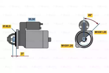 Стартер BOSCH 0 986 023 370