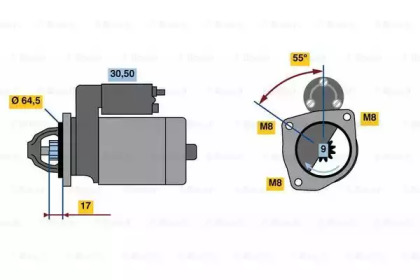 Стартер BOSCH 0 986 023 740