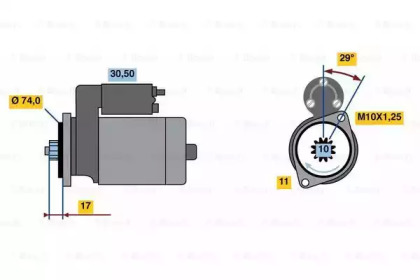 Стартер BOSCH 0 986 023 970