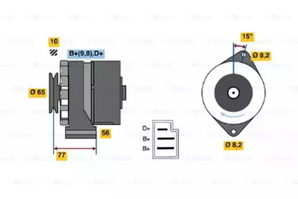 Генератор BOSCH 0 986 031 100