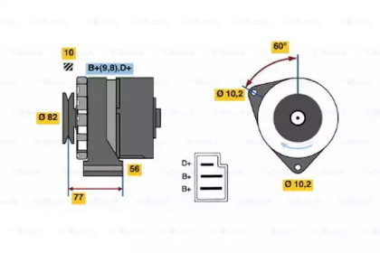 Генератор BOSCH 0 986 030 720