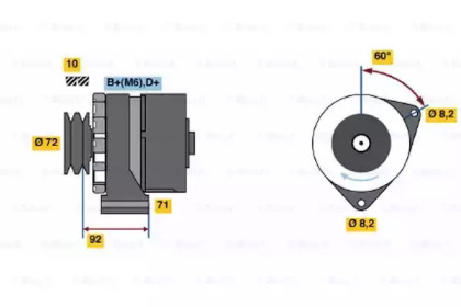 Генератор BOSCH 0 986 030 730