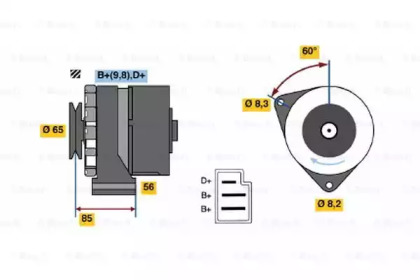 Генератор BOSCH 0 986 031 010