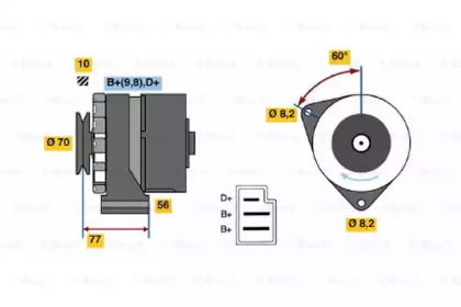 Генератор BOSCH 0 986 031 390