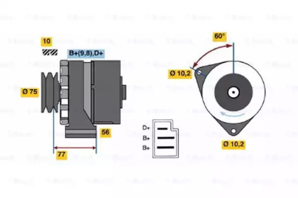 Генератор BOSCH 0 986 032 800