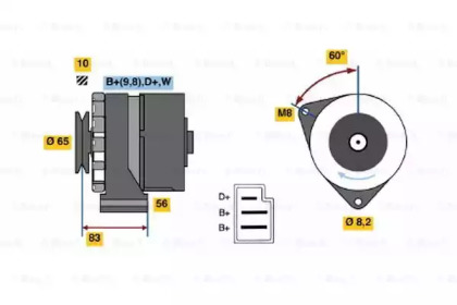 Генератор BOSCH 0 986 033 870