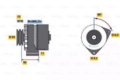 Генератор BOSCH 0 986 034 700