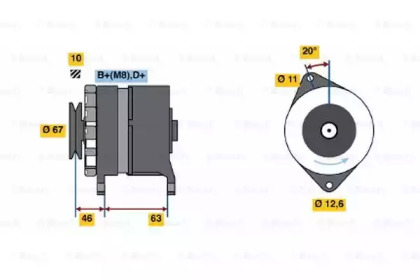 Генератор BOSCH 0 986 035 770