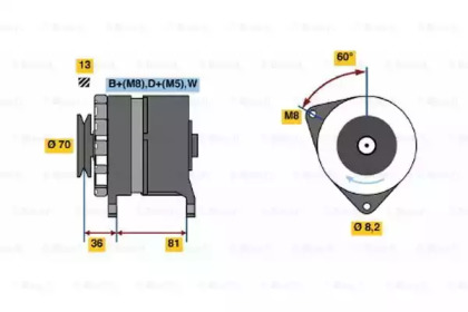 Генератор BOSCH 0 986 036 000