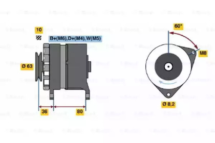 Генератор BOSCH 0 986 036 041