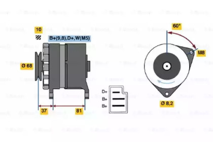 Генератор BOSCH 0 986 036 561