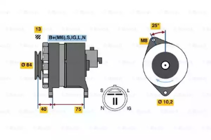 Генератор BOSCH 0 986 037 841