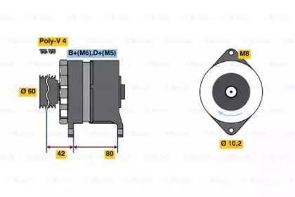 Генератор BOSCH 0 986 038 401