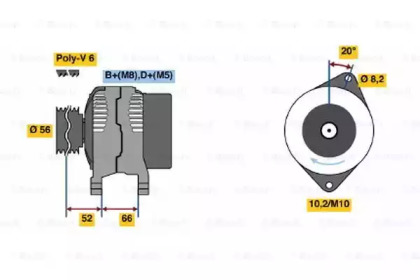 Генератор BOSCH 0 986 038 781