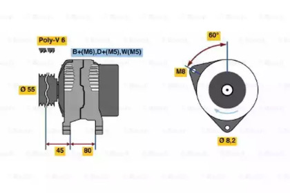 Генератор BOSCH 0 986 039 891