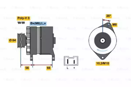 Генератор BOSCH 0 986 039 951